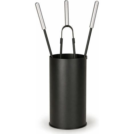 Kaminbesteck modern Schwarz 4-tlg. - Kamin- Ofenset Ofenbesteck Kaminzubehör (1/5)