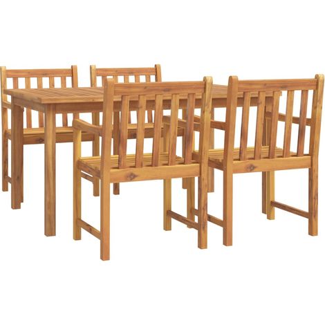 Maison Exclusive - Set da Pranzo per Giardino 5 pz in Legno Massello di Acacia
