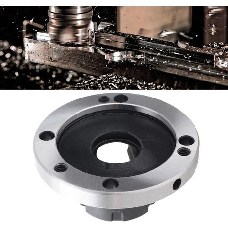 ER32-D100 Spannfutterflansch mit gebürsteter Oberfläche, 100 mm Durchmesser, ER32 Federfutter, Flanschfutterhalter für CNC-Drehmaschinen, Spannfutterhalter für Fräsmaschinen, CNC-Drehmaschinenfutter k (1/5)