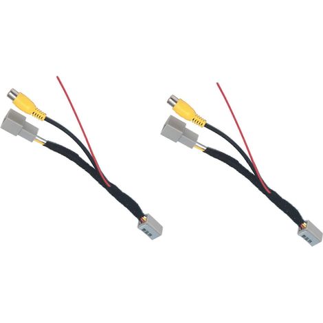 2 câbles adaptateurs RCA pour caméra de recul de voiture, compatibles avec Mitsubishi Outlander ASX GF GG ZJ. (1/5)