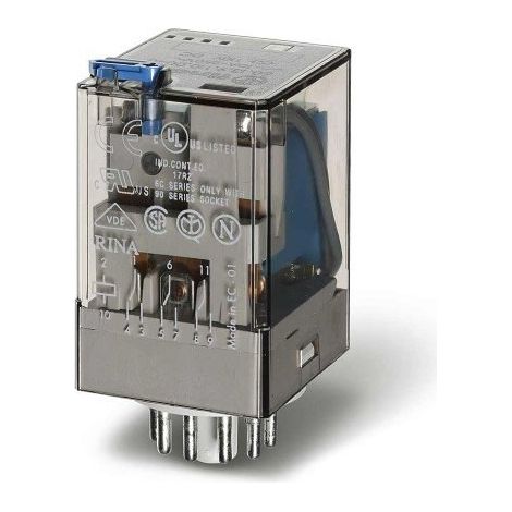 Relé enchufable Undecal Finder 3 intercambios 10A 24VDC 601390240040