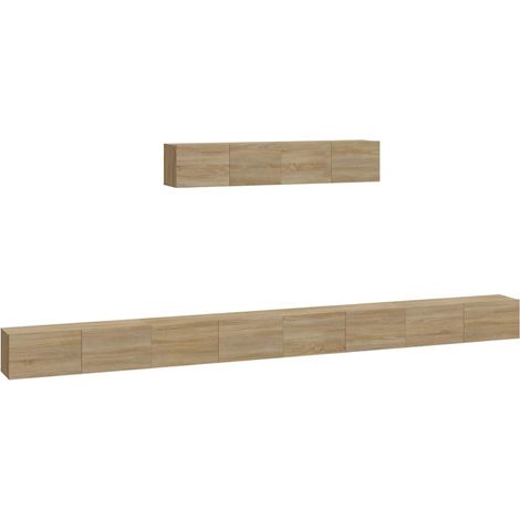 Maison Exclusive - 6-tlg. TV-Schrank-Set Sonoma-Eiche Holzwerksto (1/5)