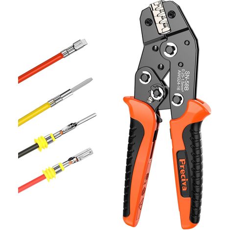 Pince a Sertir de Connecteurs 0,25-1,5 mm²Pince à Sertir  (AWG24-16) Pince a Sertir Cosse Electrique Parfaite pour Connecteurs (1/5)