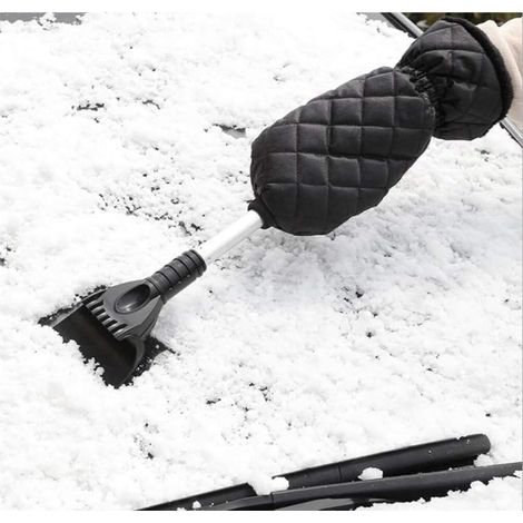 Eiskratzer für Autos und Transporter – der nahezu unzerstörbare Windschutzscheibenschaber kratzt starken Frost und Eis von Windschutzscheiben und Seitenfenstern in Schwarz (1/5)