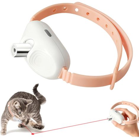 Collier Laser Automatique Pour Chat - 2 Modes Lumineux - Autonomie 2-4 Jours - Réglable 23-34 cm - USB Rechargeable (1/5)