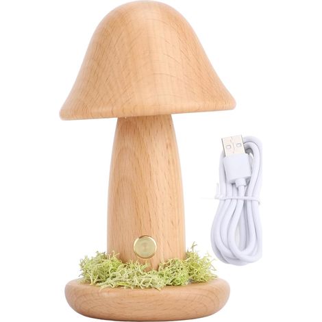 Srliya Lampe Champignon de Table Chevet LED sans Fil Rechargeable (1/5)