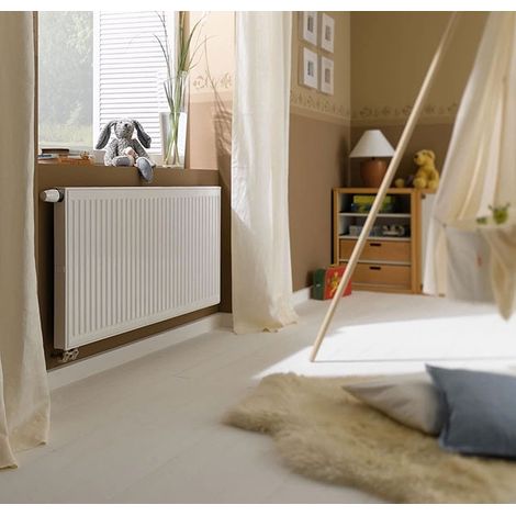 Radiateur horizontal panneaux blanc eau chaude - HxL 750x700mm -  Watt - FTV220750701R2K