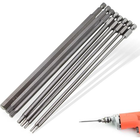 8 x Long Torx Bits 200mm T8 T10 T15 T20 T25 T27 T30 T40 Star Head Tool Set (1/5)