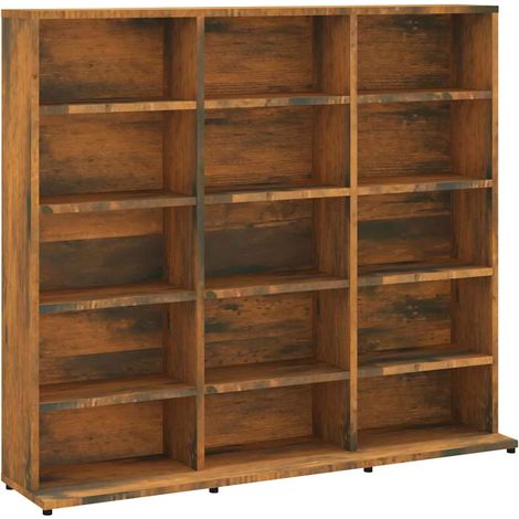 Maison Exclusive - Mobile Porta CD Rovere Fumo 100x23x89,5 cm in Legno Multistrato (1/5)