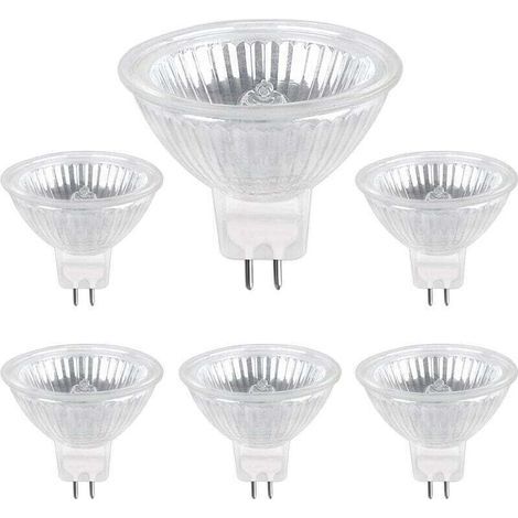 Pack of 6 MR16 GU5.3 50W 220V Dimmable Halogen Bulbs 680lm Warm White 2700K (1/4)