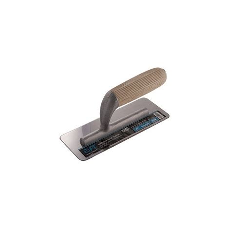 Frattone liscio inox manico legno 20x8cm con angoli stondati e levigati ft