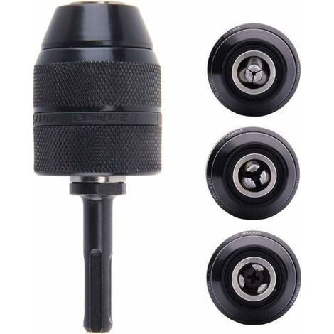 BUNTHAUS Adaptateur Sds Plus Mandrin autoserrant fermeture rapide 2-13 mm Mandrin Professionnel Robuste 1/2-20UNF Perceuse Sans Cl de Mandrin Fermeture Rapide Avec Adaptateur SDS (1/5)