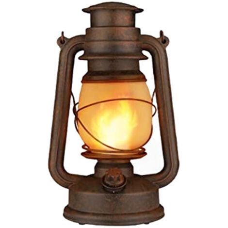 Pair Vtizikl Lampe Lanterne LED Décorations Maison Lumières Sans Fil à Piles, Lanterne Extérieure, Design Rétro, Lanterne de Camping, Lampe à économie D'énergie pour le Porche/Terrasse/Jardin/Camping/