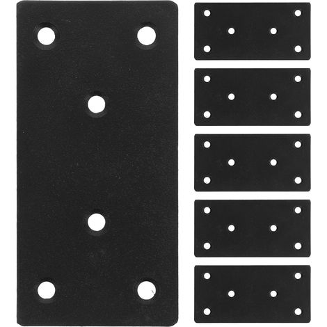 NUOBESTY Plaques de Réparation Planes en Acier Inoxydable Noir (1/5)