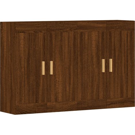 Maison Exclusive - Armadietti a Parete 2 pz Rovere Marrone in Legno Multistrato