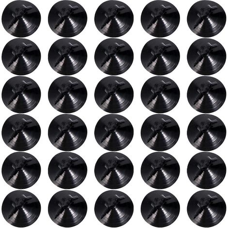 50 ventouses à anneau de traction de 45 mm en queue d'aronde pour l'intérieur de voiture, pare-soleil de voiture-4.5X4.5CM-Black (1/2)