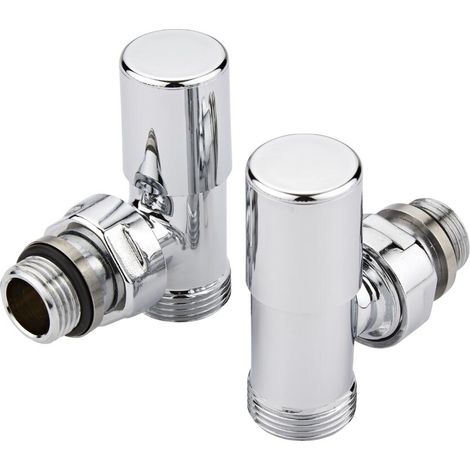 Robinets de radiateur d'angle en laiton - Adaptateur cuivre 16mm (1/3)