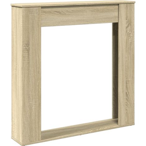 Cadre de cheminée chêne sonoma 100x20x100 cm bois d'ingénierie