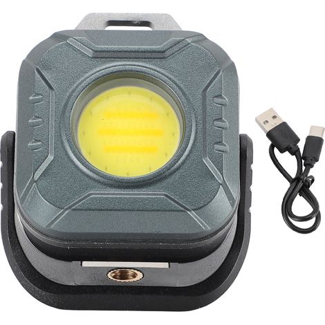Faro da lavoro a LED portatile, magnetico, ricaricabile, 500 lm, IPX5, resistente all'acqua, ideale per la manutenzione dell'auto e il campeggio. (1/5)