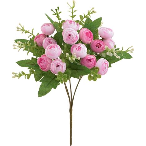 Fleurs Artificielles - Roses Thé Simulées en Soie - Décoration Intérieure Maison Mariage Bureau Jardin - Hauteur 30 cm - 1 pièce (1/5)