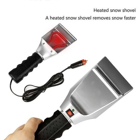 Accessoire de nettoyage de vitres de voiture : pelle à neige électrique pour pare-brise, outil de dégivrage. (1/4)