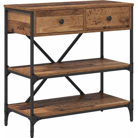 Maison Exclusive - Mesa Consola con cajón Marrón 75 x 34,5 x 75 c