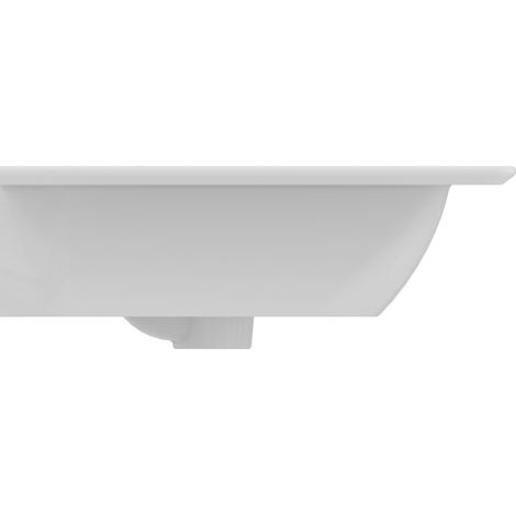 Ideal Standard Connect Air - Double lavabo d’ameublement, 1.040x460x160 mm, avec déversoir, avec Ideal Plus, blanc E0274MA (1/5)