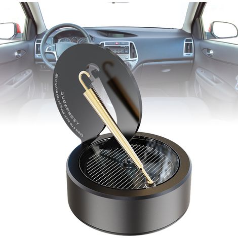 Diffuseur d'arôme rotatif solaire pour voiture, petit ornement de décoration noir, inclut 1 pastille et 1 flacon d'huile essentielle (Cologne). (1/5)