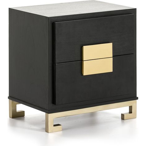 Nachttisch 56X41X60 Medera Mindi Schwarz/Gold (1/4)