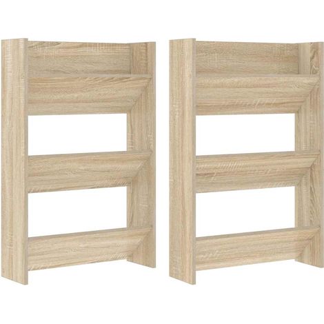 Maison Exclusive - Scarpiere a Muro 2pz Rovere Sonoma 60x18x90cm Legno Multistrato (1/5)