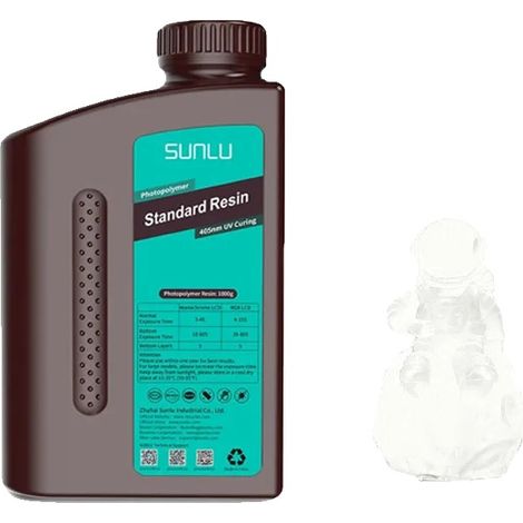 Resina para impresión 3D, alta precisión, bajo olor, estándar claro (1/2)