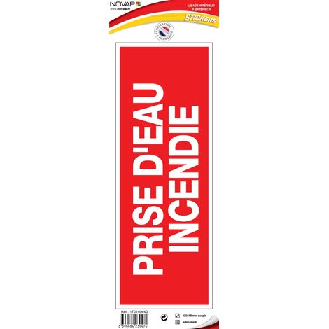 Panneau Prise d'eau incendie - Vinyle adhésif 330x120mm - 4230474