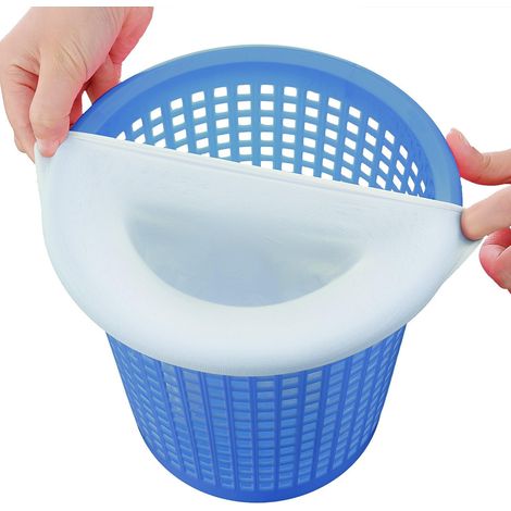 Lot de 20 chaussettes filtrantes pour écumoire de piscine. Filtres en nylon élastique résistant pour piscine. Blanc (1/4)