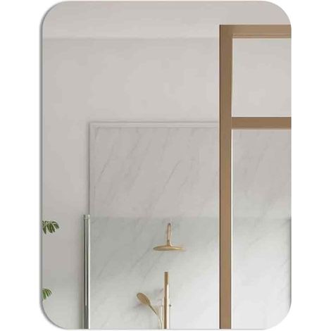 1 Miroir acrylique autocollant sans perçage incassable pour salle de bain et dressing corps entier (1/5)