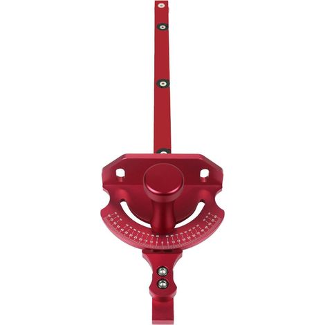 Jauge d'onglet, jauge de scie table, butée d'onglet précision pour scies circulaires table Scie circulaire télescopique d'alignement du travail bois, système clôture Rouge - (1/5)
