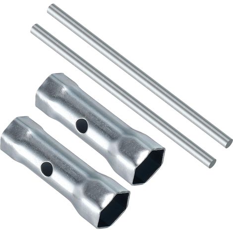 Clé à Bougie d'Allumage pour Moto à Double Extrémité, 17-19mm, Douille à Emmanchement Profond avec Barre - Applications : pour Automobile, 2 Pièces (1/5)