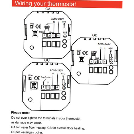 Thermostat intelligent Intellight, contrôleur de température 5A, chauffage de l'eau au sol pour la maison, sans Wi-Fi, noir (1/5)