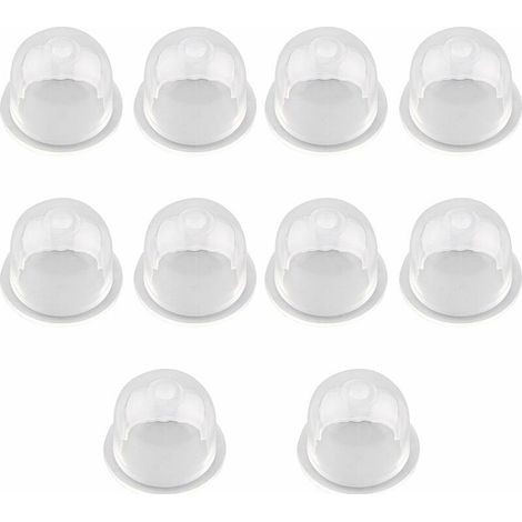 Pompe D'Amorçage Carburateur - Poire En Plastique Transparente - Pour Tondeuse Tronçonneuse Souffleur Taille-Haie Débroussailleuse - Lot De 10 (1/5)
