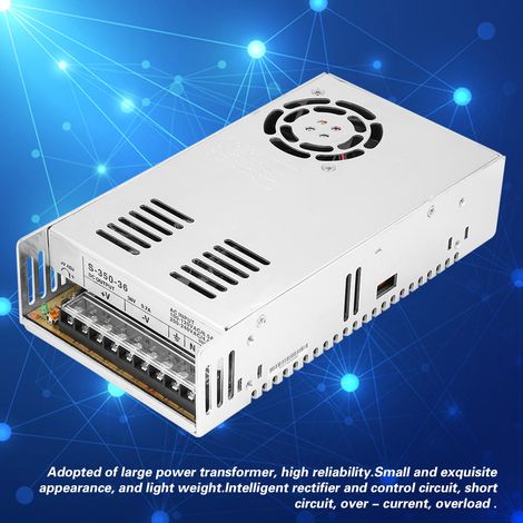Alimentation à découpage 36 V 350 W pour la surveillance de sécurité industrielle, 10 A (1/5)