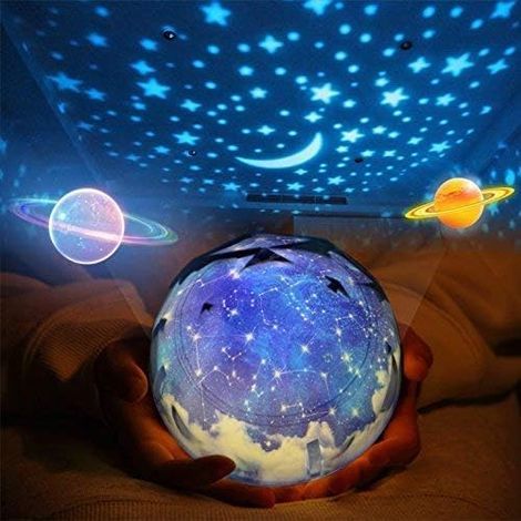 Sternenprojektions-Nachtlicht für Kinder, romantische Sternennacht-Universum-Projektorlampe für Zuhause, Partys, Geburtstagsdekorationen, Kindergeschenk, Spielzeug, Schlafzimmer, Wohnzimmer, Weihnacht (1/5)