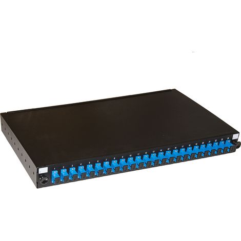 Link Pannello Fibra Ottica 19'' Con 24 Adattatori Sc Simplex Singlemode Profondita' 250mm Con Pigtail Installati Nero
