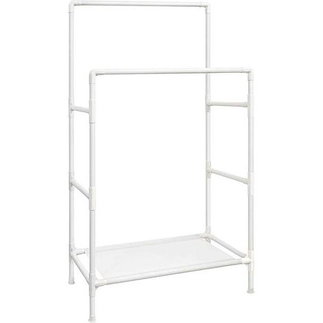 Perchero de pie, blanco, 83 cm