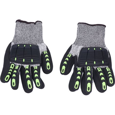 Gant de protection anti-coupure niveau 5, gant de travail noir pour le jardinage et les activités de plein air (1/5)