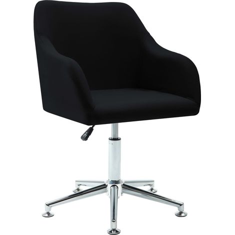 Fauteuil de bureau pivotant, tissu noir