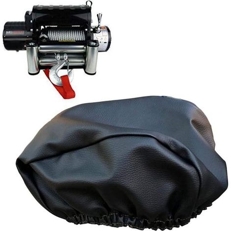 Housse de treuil, housse de protection robuste et imperméable en cuir PU — Housse anti-poussière pour treuil d'une capacité de 17 500 lb (1/5)