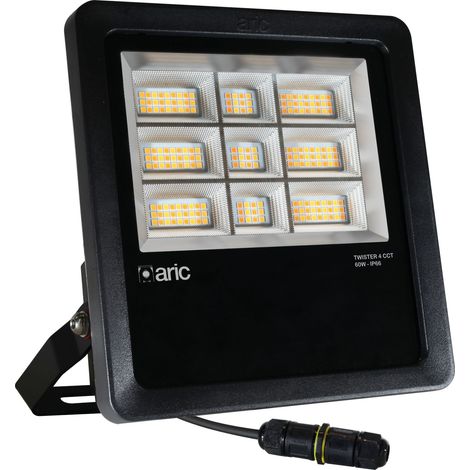 projecteur à led - aric twister 4 - 60w - cct - noir - aric 51688 (1/4)
