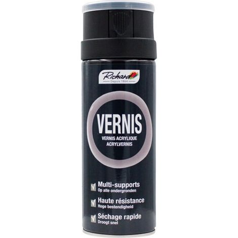 RICHARD COLORANTS - Aérosol 400ml vernis acrylique multi-supports brillant
