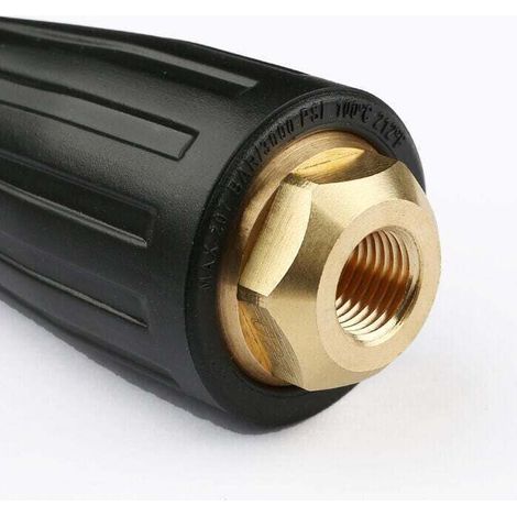 Buse Rotative Haute Pression 3000 PSI Buse de Pulvérisation Turbo pour Nettoyeur Hute Pression avec Raccord Rapide 1/4", 030(noir)