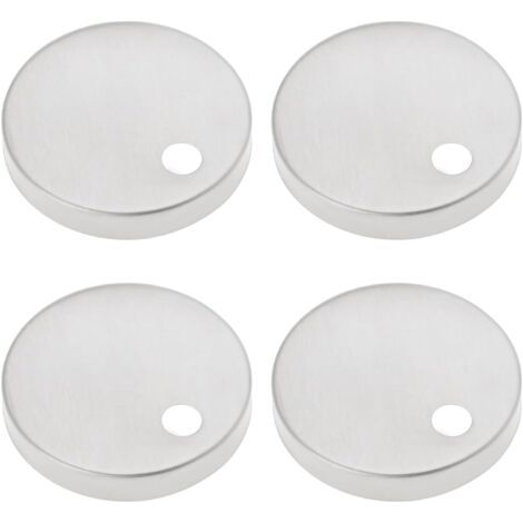 4 Pièces Couvercle Charnière Siège Toilette 55mm Diamètre Fixations Charnière Siège Toilette Couvre en Acier Inoxydable Couvertures Décoratives Fixation Supérieure Cuvette Toilette Argent