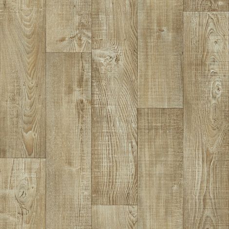 Tarkett – Sol PVC imitation parquet mélèze brun clair – Rouleau 2m x 4m – Épaisseur 2,6mm – Isolation phonique 20dB – Traitement polyuréthane (1/5)